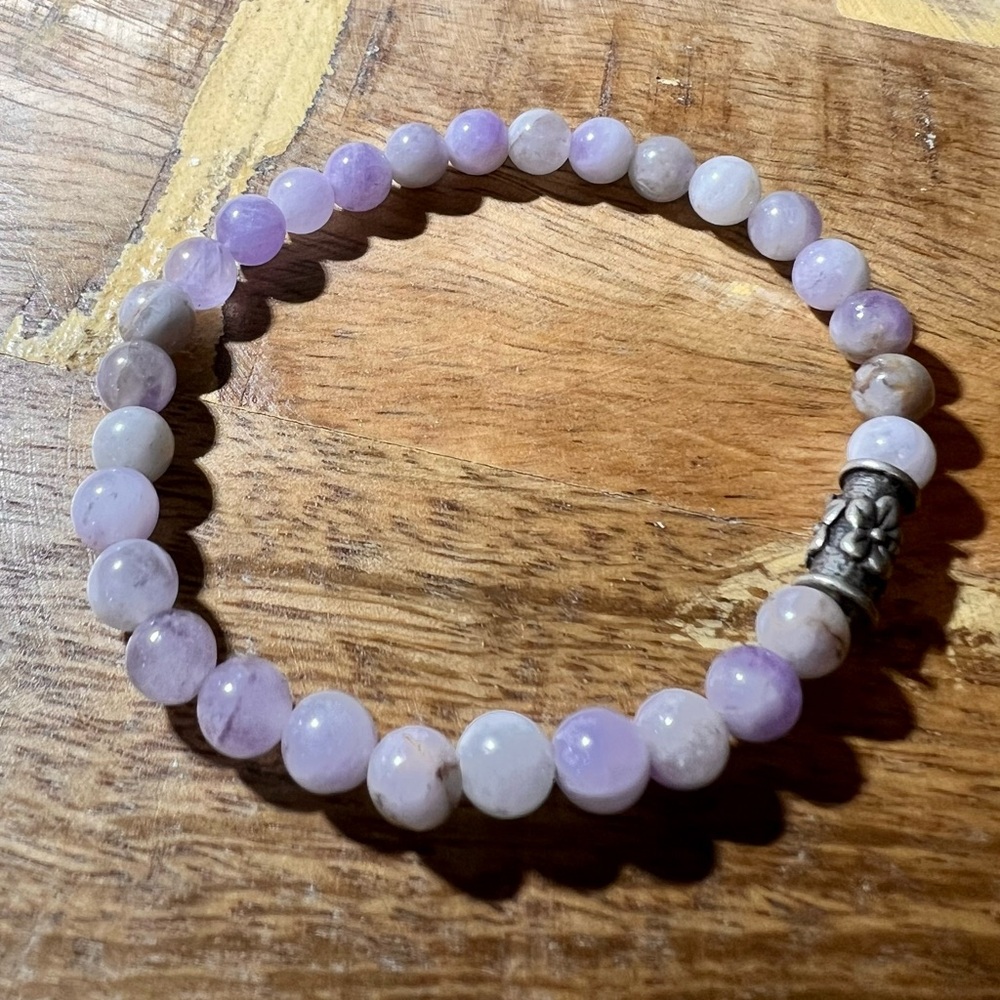 Bracelet made from semi-precious Lepidolite Stones